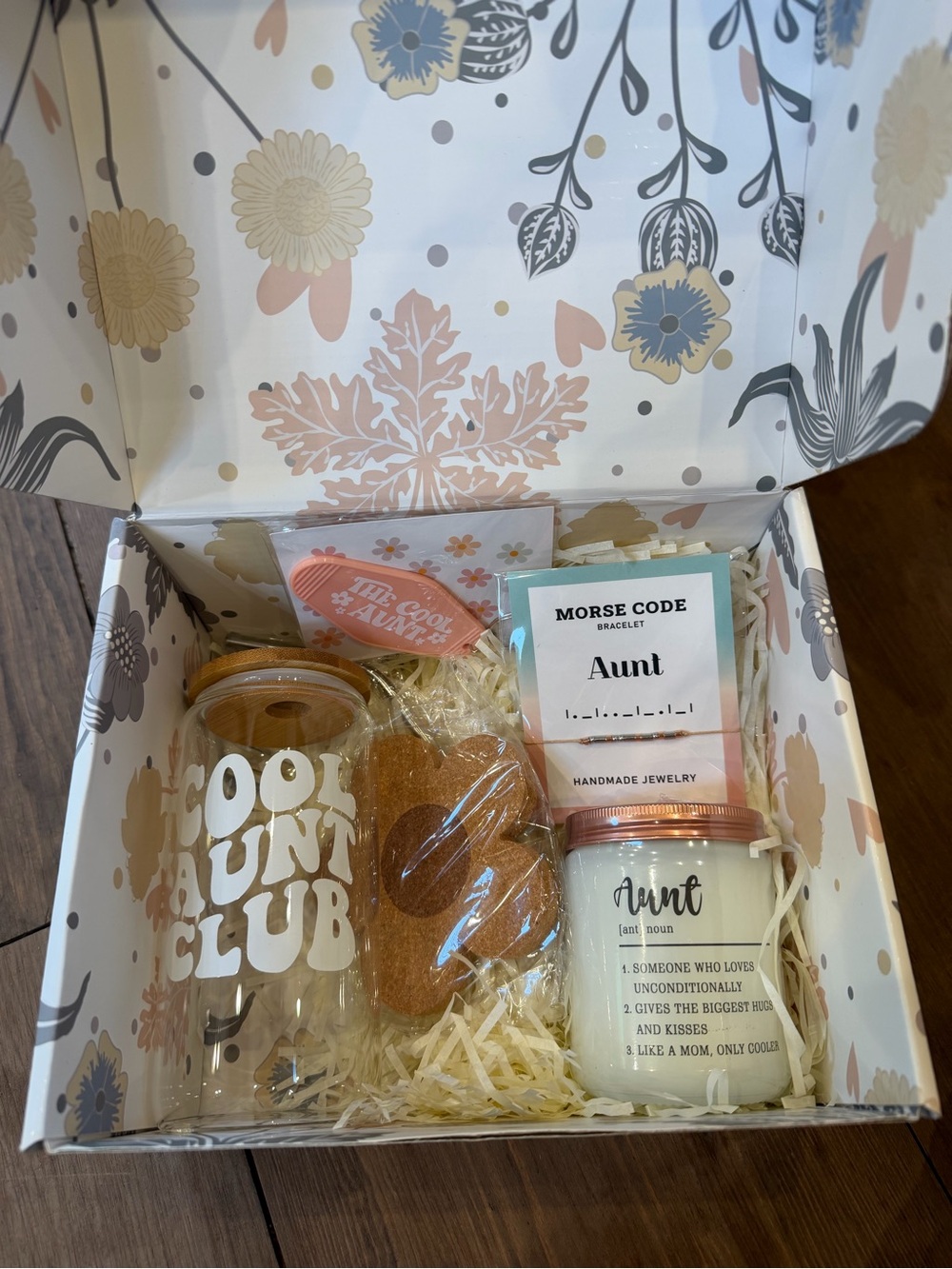 Aunt Gift Box - Pink & Gold Bath & Body Set